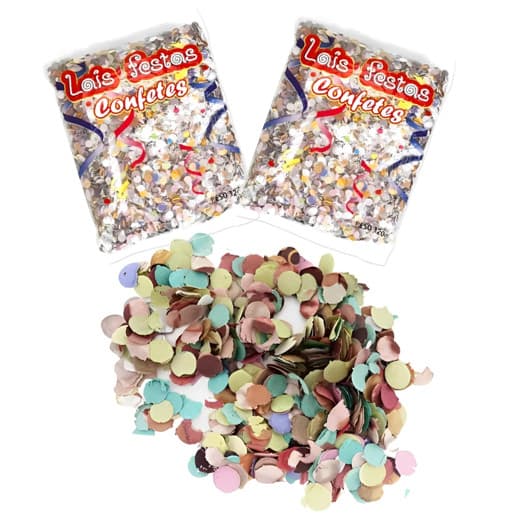 Kit 02 Pacotes Confetes Papel Festas Carnaval Bloquinho