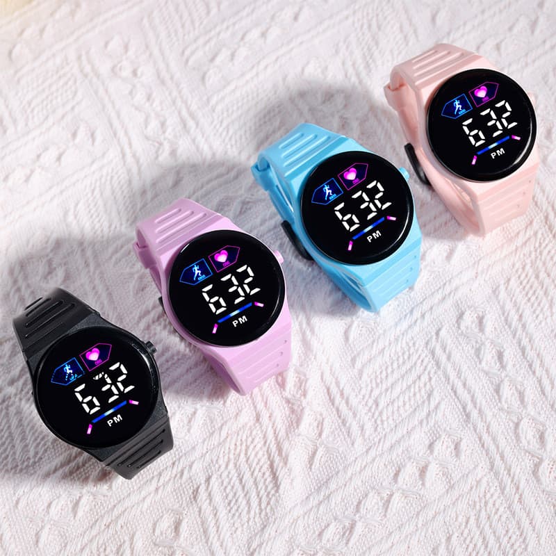LED Digital Crianças Relógio De Pulso Para Meninos Meninas À Prova Dwaterproof Água Silicone Arco-Íris Estudante Esporte