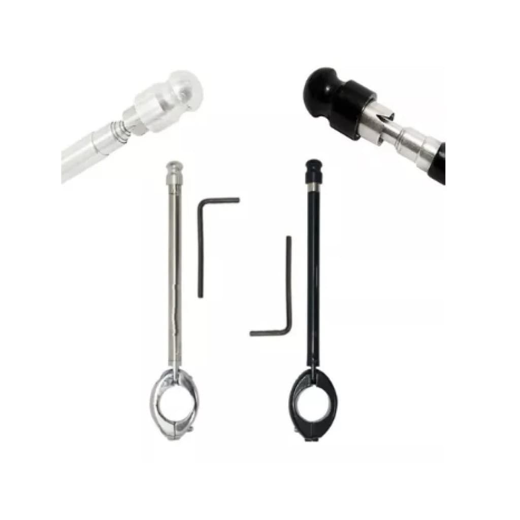 Antena Retrátil Corta Pipa Moto 7 Estág Guidão Aço Inox