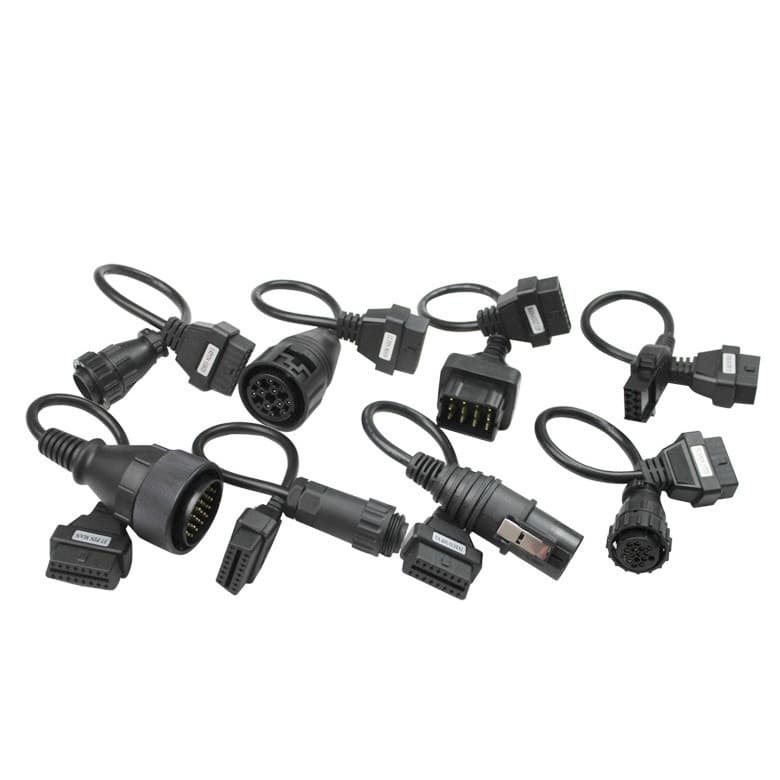 Kit 8 Cabos Adaptadores Para Scanner Obd Obd2 Caminhões Onibus linha pesada  truck reparo caminhão