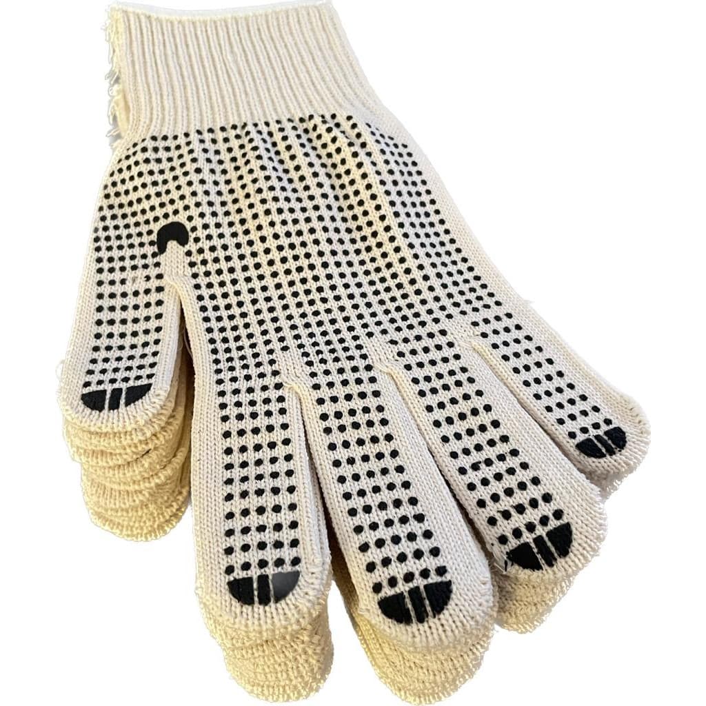 12 Pares De Luvas Bege Com Pig Preto