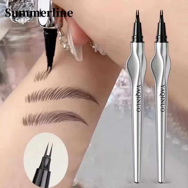 Lápis De Sobrancelha Líquido Ultrafino , 2 Garfos , Sem Manchas , Delineador Natural Duradouro , Caneta Para Cílios Infe