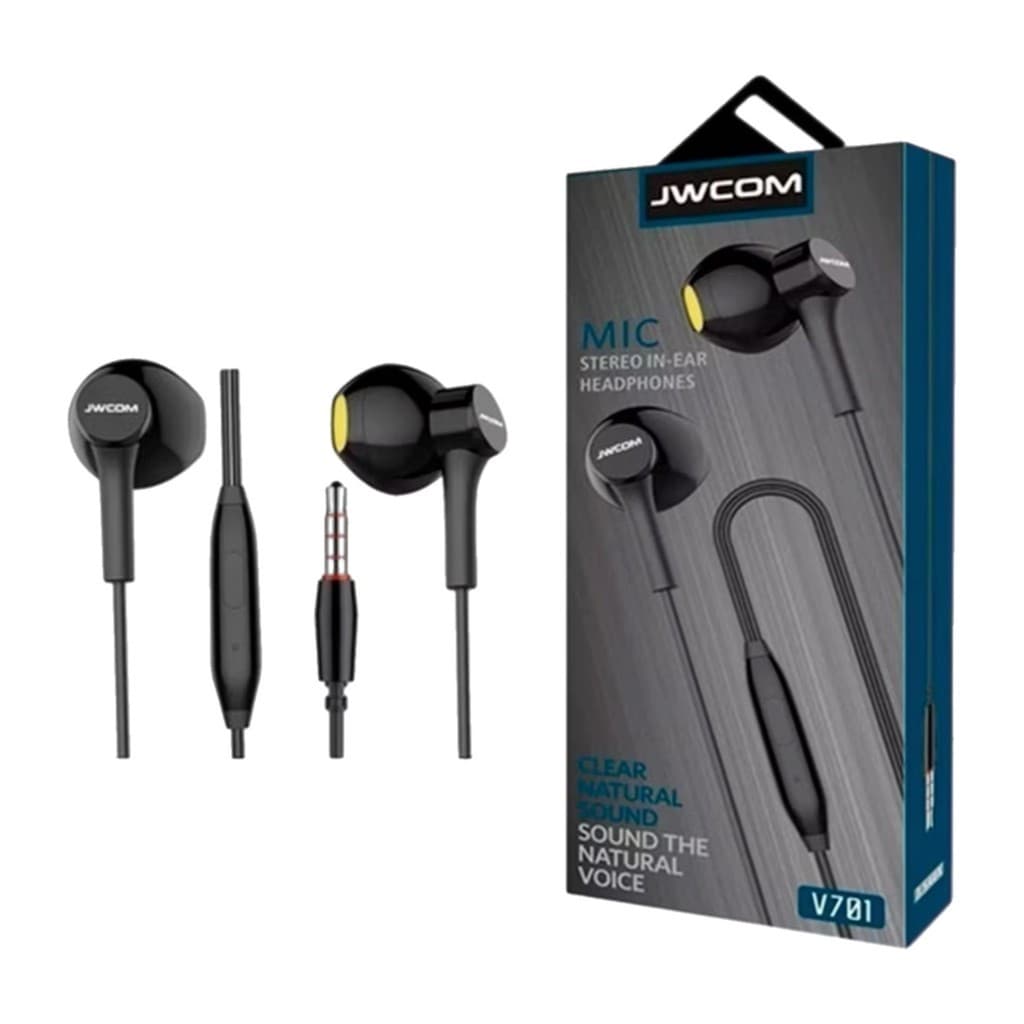 Jwcom Fone de Ouvido In Ear com fio Stereo V701
