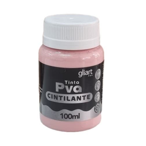 Tinta Pva Cintilante Rosa Claro Gliart 100ml