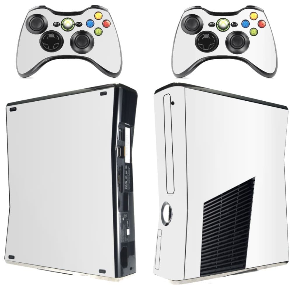 Skin Xbox 360 Slim Adesivo Película Protetora Sticker Brilho Cor Branco