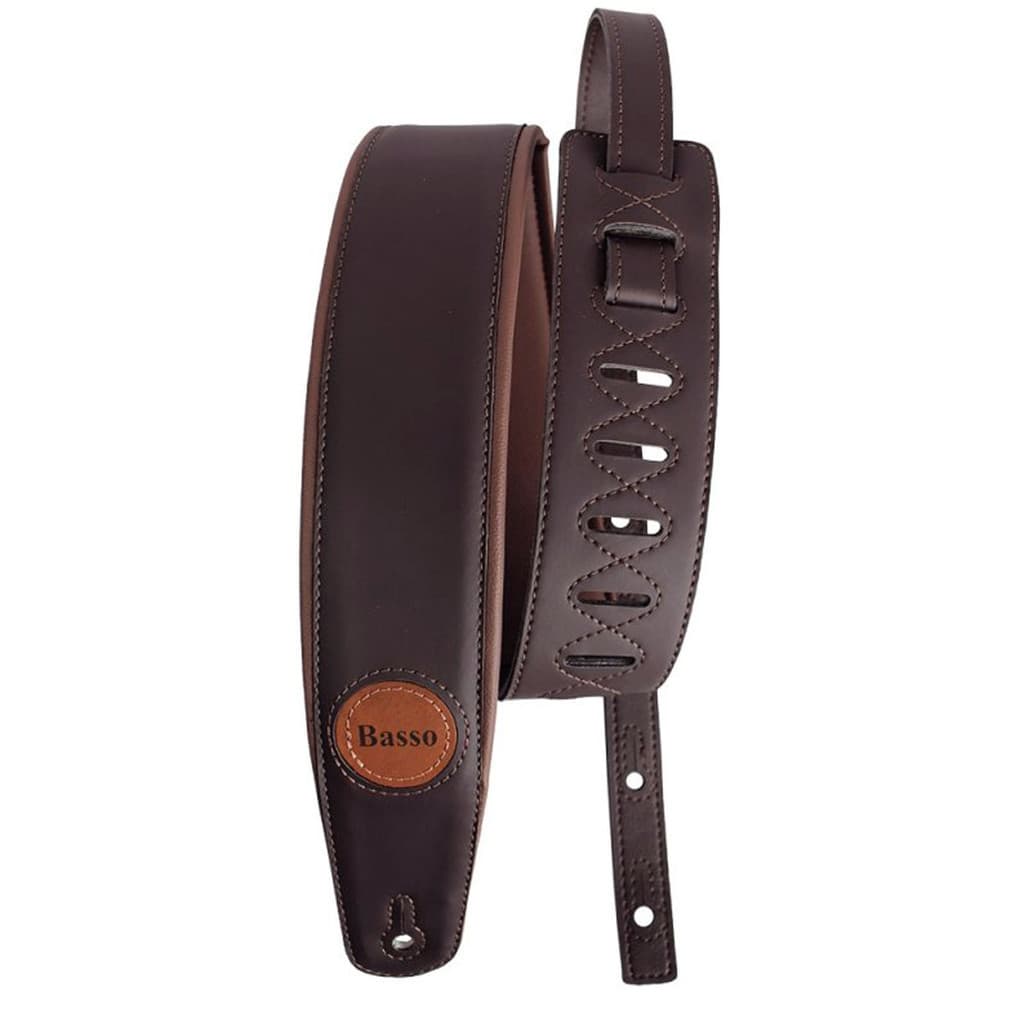 Correia Basso Cla 14 Marrom Baixo Violão Guitarra Alça 7cm Confortável Cinta Instrumento Ajustável