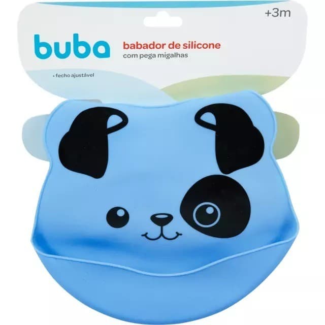 BABADOR COM PEGA MIGALHAS EM SILICONE CACHORRO AZUL