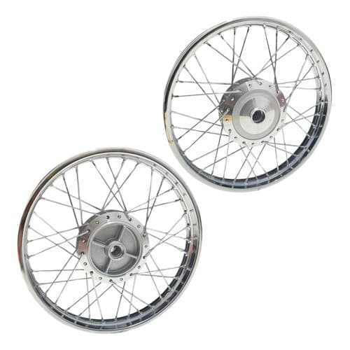 Par De Roda Cg Titan 150 Start 160 Com Cubo Prata Diamantado