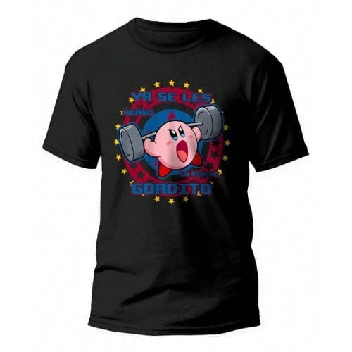 Camiseta Masclulina Kirbi Academico  Levantando Peso Motivaçao
