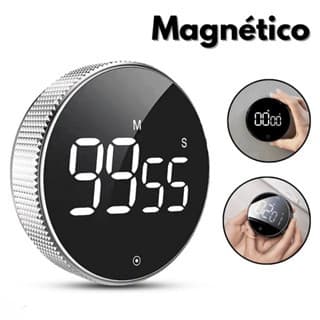 Temporizador Digital Programável Timer De Cozinha Magnético Alarme Relógio Academia Cronometro