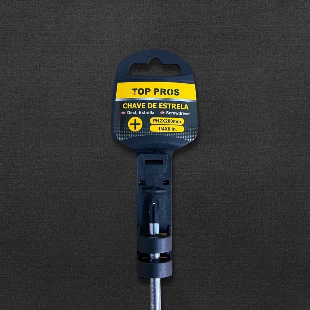 Chave Philips Profissional TOP PROS PH2X200MM Chave Estrela Com Cabo Emborrachado - TOPMIX