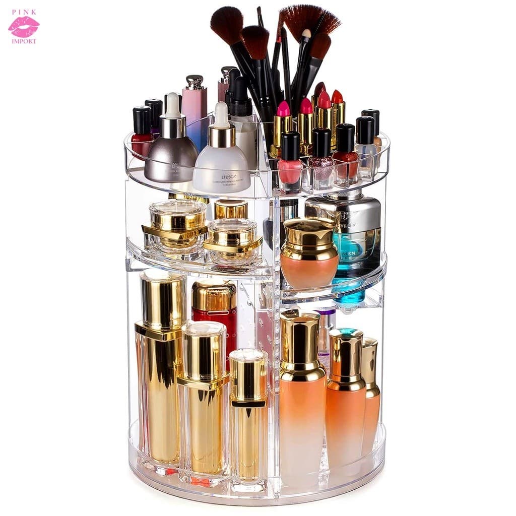 Organizador Maquiagem Giratório 360º Torre Perfume Creme Acrílico
