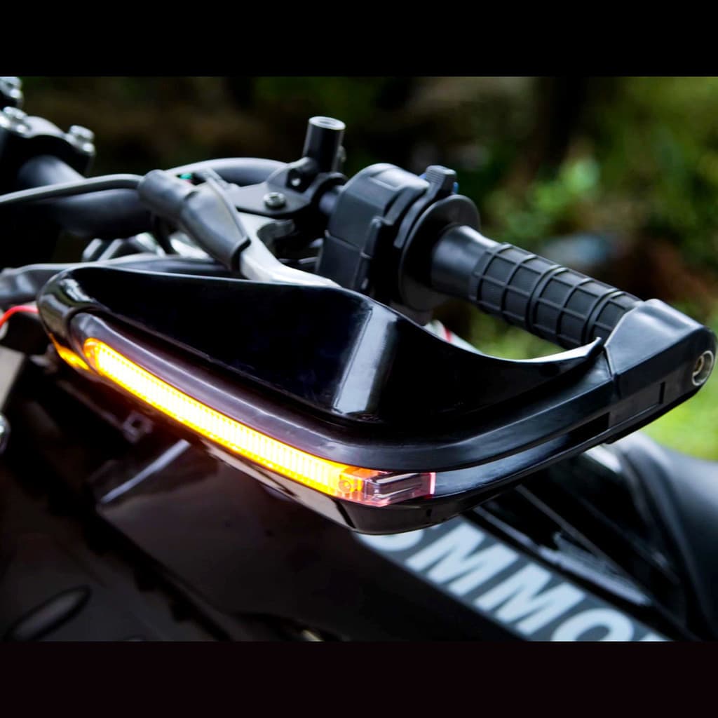 Guiador De Motocicleta Com LED , Protetor De Mão À Prova De Vento , Proteção Anti-Queda , Adequado Para Motores E Veícul