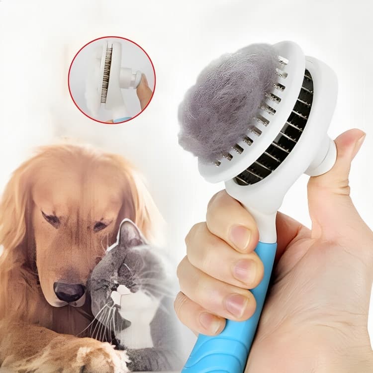 Escova Removedora Tira Pelos Dos Pets Cães E Gatos Rasqueadeira Escova Tira Pelos