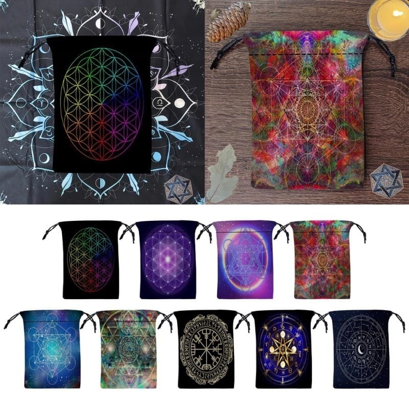 TO Adivinhação Tarôs Cartão Dices Bolsa Mini De Casamento Toalha De Mesa Oracles Cartões