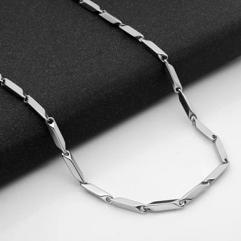Colar corrente cordão gargantilha masculino aço inoxidável cirúrgico prata barato promoção 4 mm 55 centimetros menor
