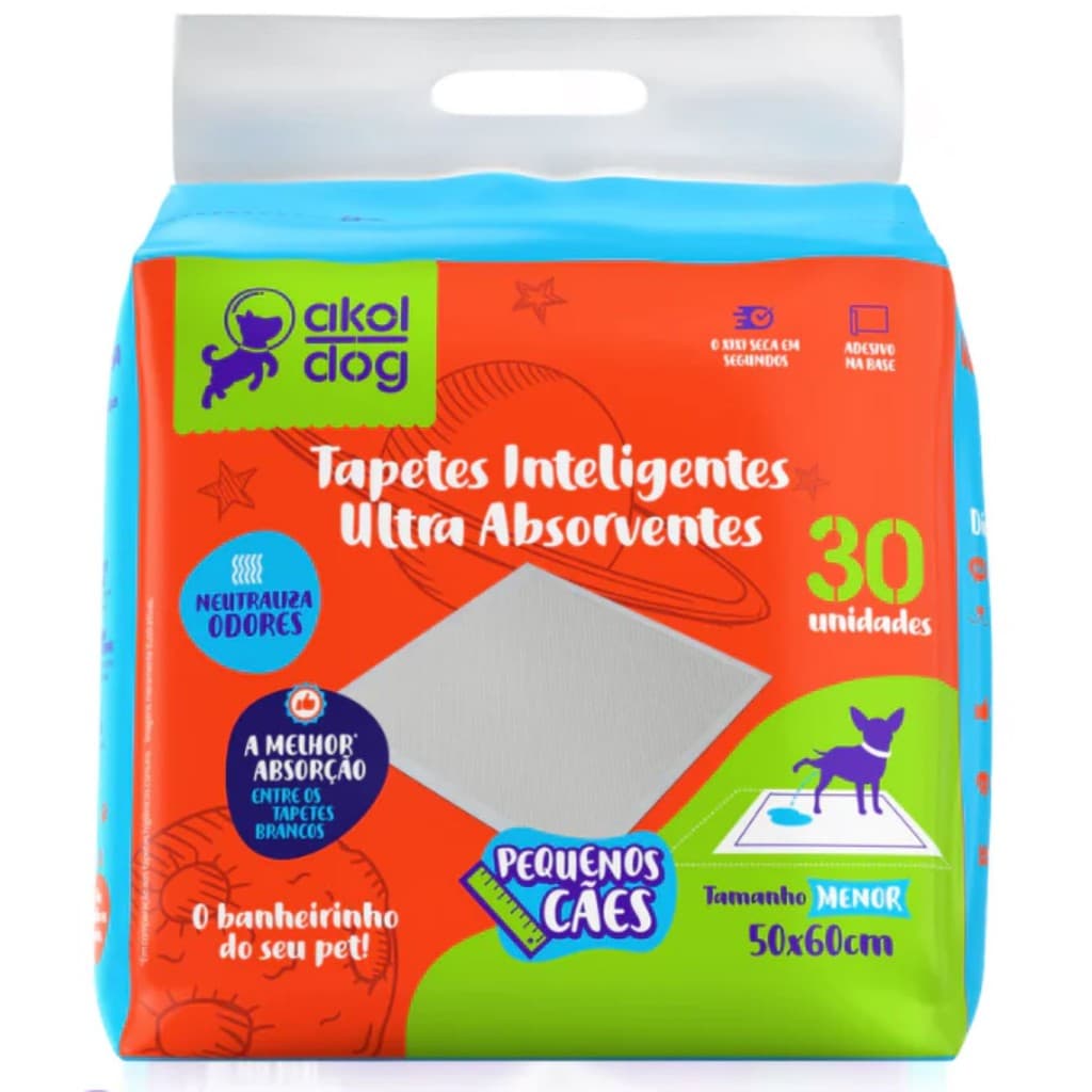Tapete Higiênico Akol Dog 50x60 C/30un