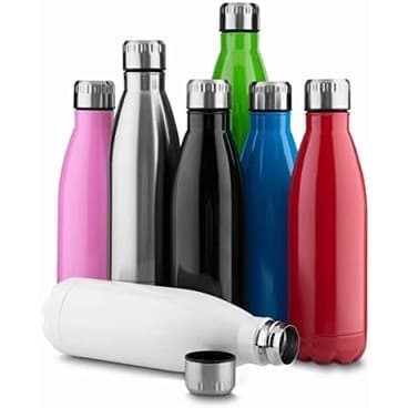 Garrafa De Água Portatil Inox Térmica Squeeze Com Camada Dupla Para Academia Esporte 500 ML Quente Frio Diversas Cores (Branco)