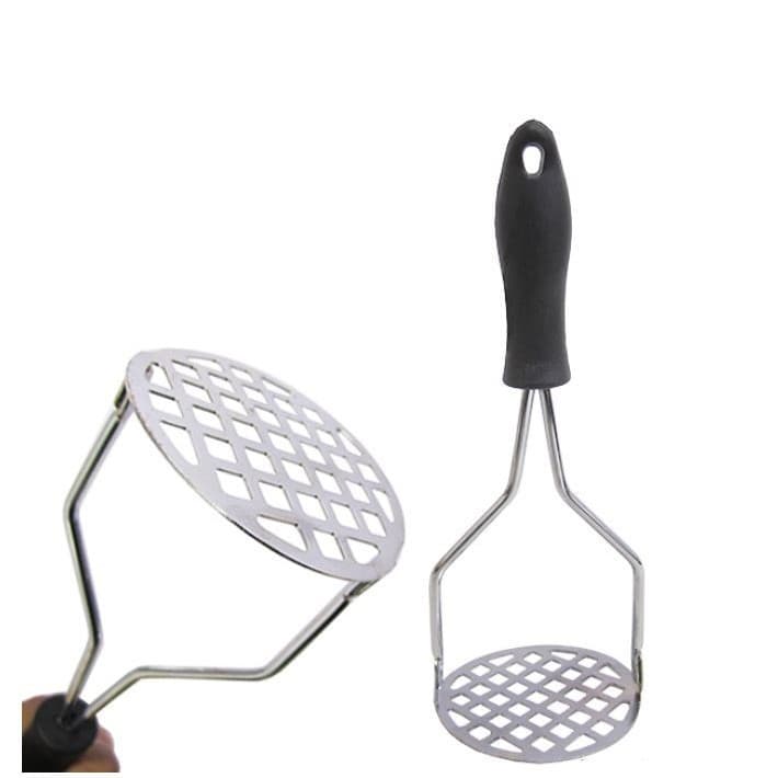 Amassador De Batatas e Legumes Metal Com Cabo Plastico Cozinha Multiuso Inox Pure Espremedor