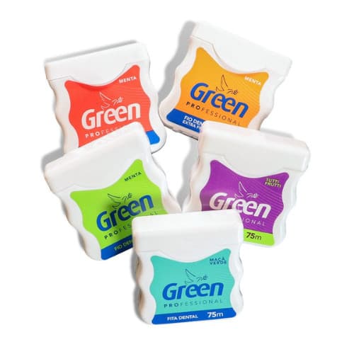 Fio Dental - Extra Fino, Fita Dental, Tradicional com 75 metros - Green