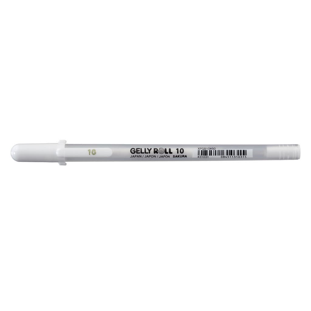 Caneta Gel Sakura Gelly Roll Branca 1.0mm Para Lettering Scrapbook Bullet Journal Original