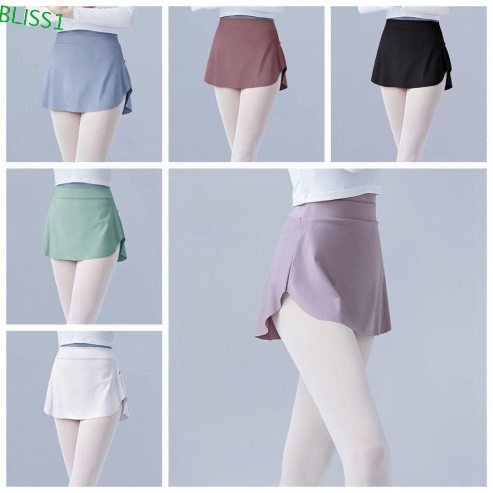 BLISS1 Saia De Dança Tutu Ballet , Chiffon Soft High Slit Mesh Nylon Spandex De