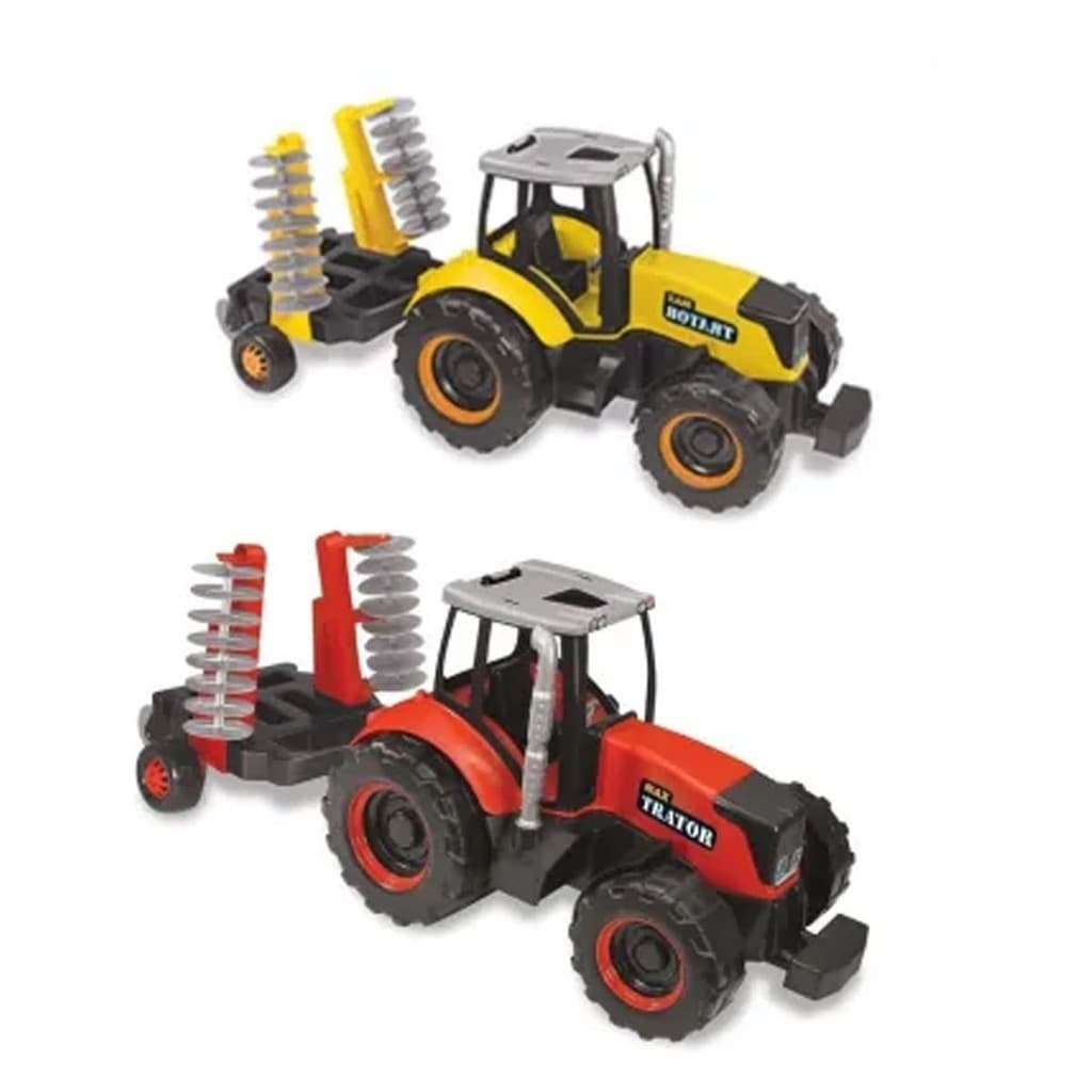Brinquedo Max Trator Arado Vermelho ou Amarelo - Tilin