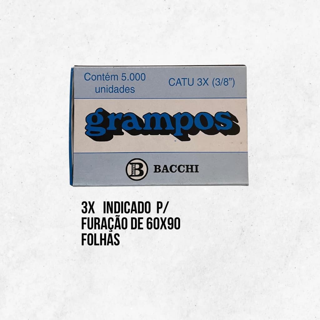 Grampos Bacch 3x Catú com 5000 grampos.