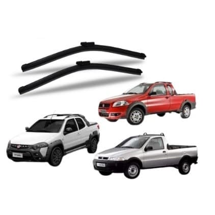 Par Palhetas Limpador De Parabrisa Dianteiro Para Fiat Strada 1998 Até 2019