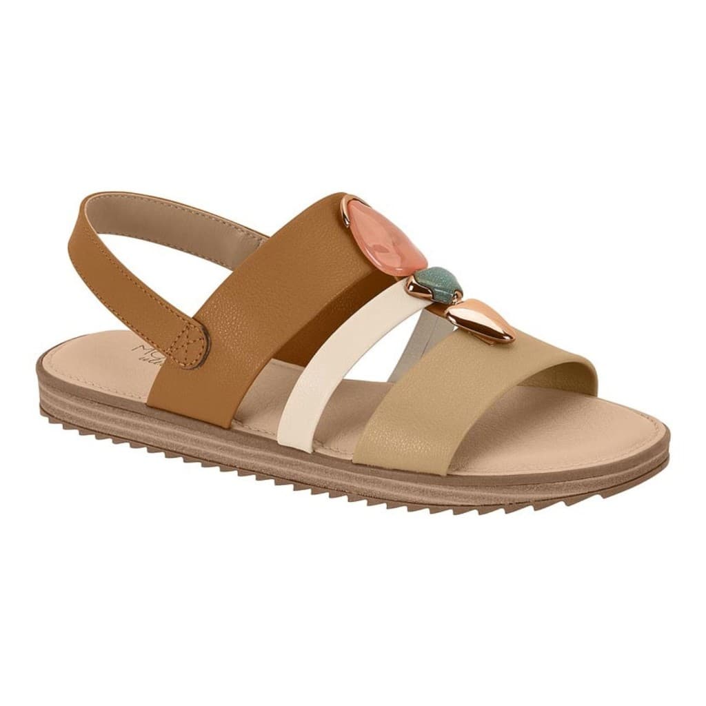 Sandália Feminina Modare Flatform Ortopédica com Detalhes em Pedraria Casual Elegante e Confortável 7141.144