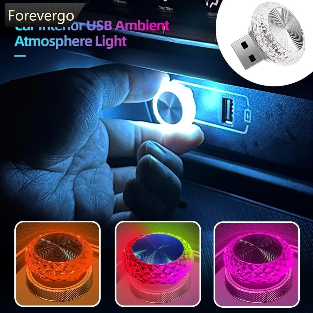 FOREVERGO Car Luz Ambiente USB Interior Do Carro De Sinalização Decorativa LED Luzes Decorativas De Leitura Automática A6N7
