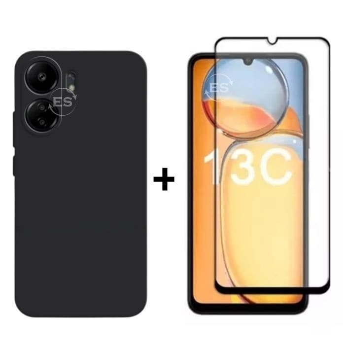 Kit Capinha + Película Vidro 3D Compatível Xiaomi Redmi 13C