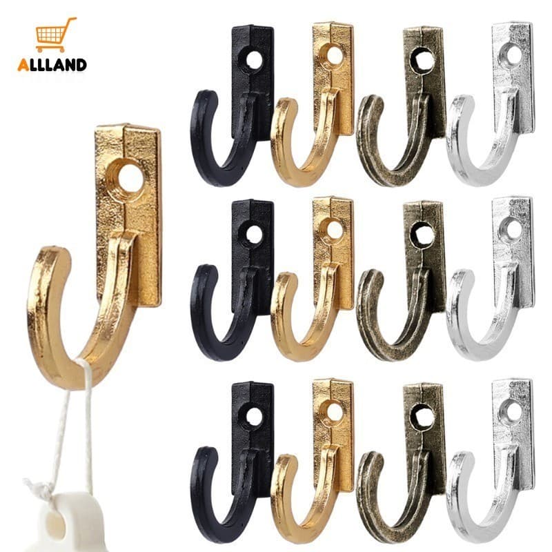 10Pcs/Set Vintage Zinco Liga De Ganchos Pequenos De Parede Para Porta Chapéus De Entrada De Metal