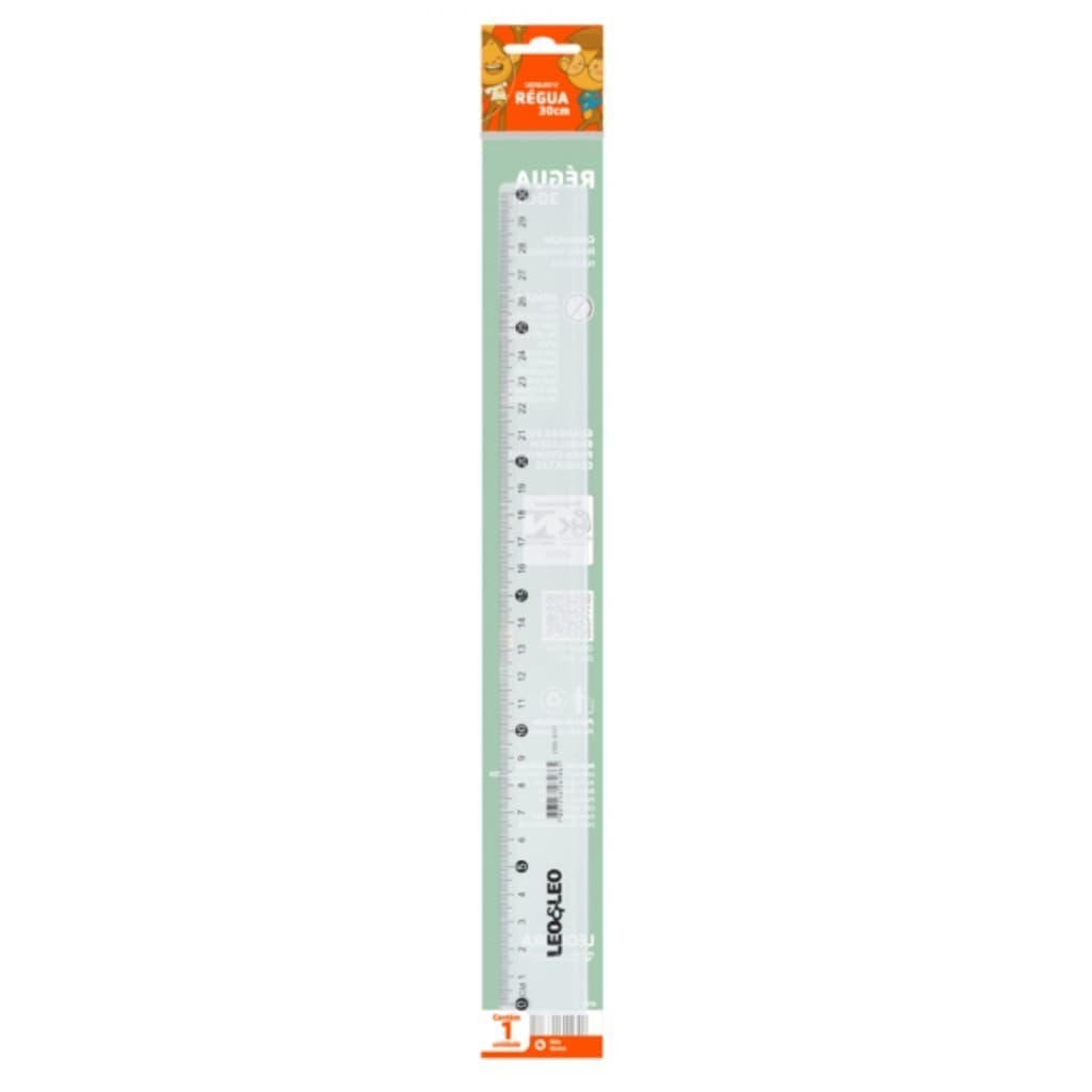 Régua Plastica 30cm Leo Leo