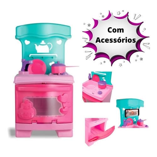 Cozinha Sonho De Menina Com Forninho + Acessórios