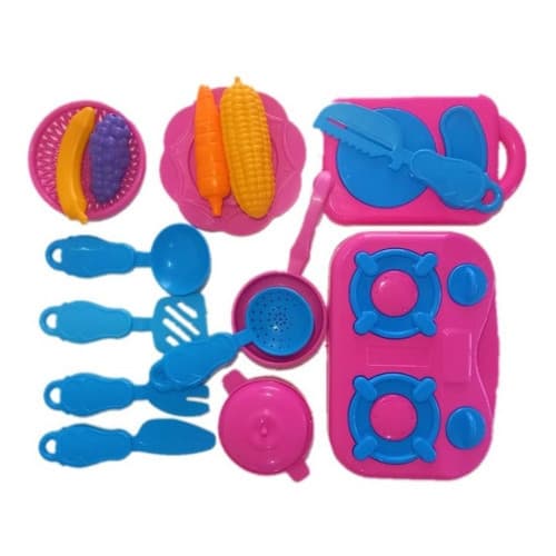 Kit Cozinha Infantil Brinquedo Completa + Fogão + Legumes
