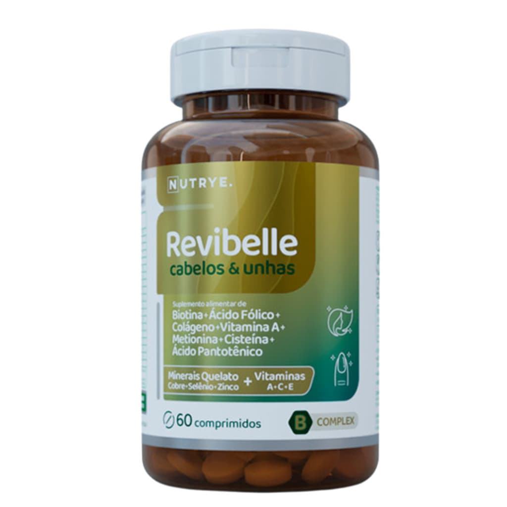 Revibelle Vitamina Crescimento Capilar Hair Fortalecimento Unha Pele
