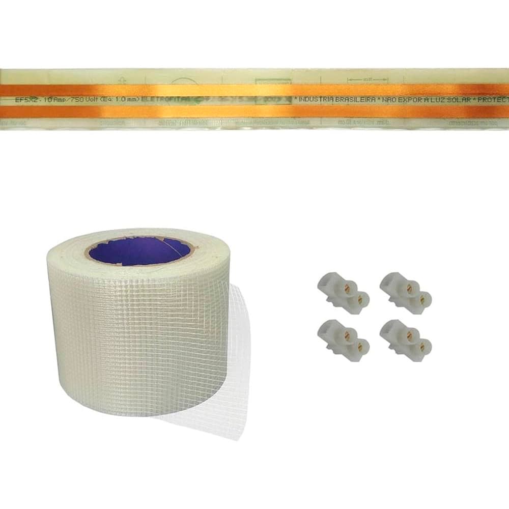 Kit Eletrofita Fita 2 Vias 10a 6 Metros + 6 Conectores