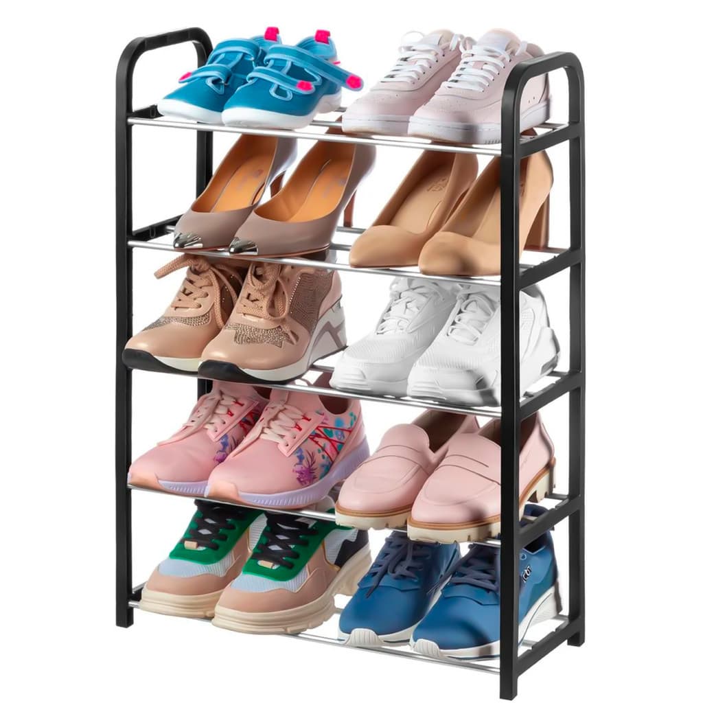 Sapateira Organizador De 5 Prateleiras Desmontável Multiuso Estante Vertical 10 pares sapatos