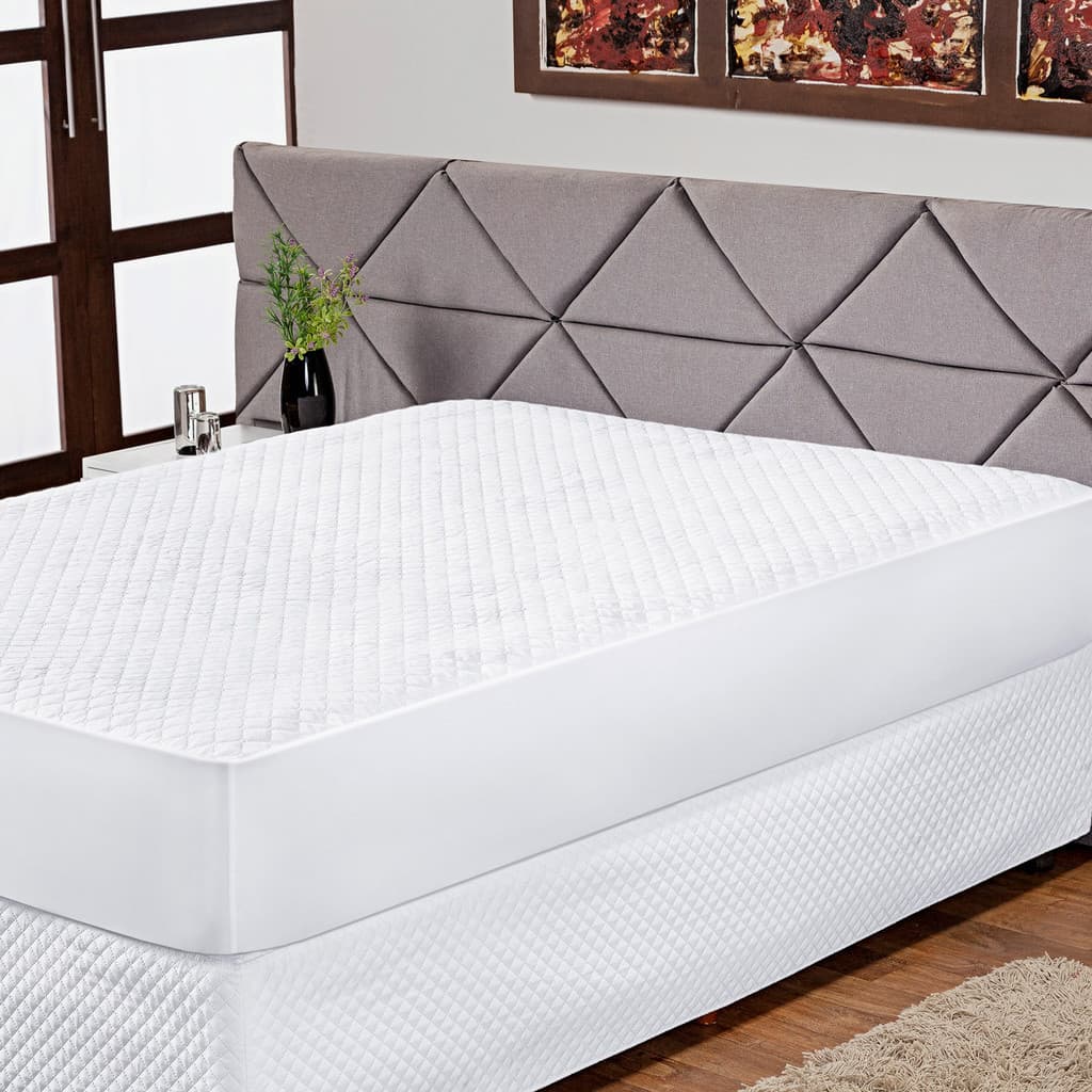 Protetor de Colchão Impermeável Prova d'água Antiácaro Capa para Cama Resistente Elástico