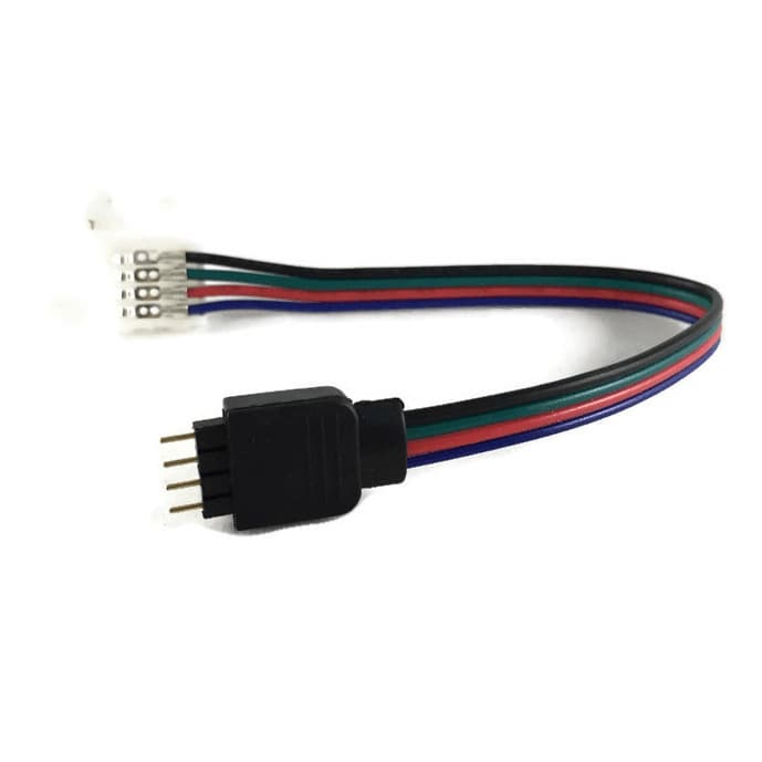 Kit 5 Conectores para Fita LED RGB 5050 10mm 4 Vias Sem Solda