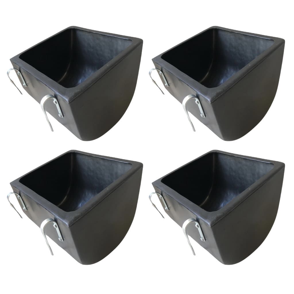 Kit 4 Comedouro 25 Litros Cocho Ração Cavalo Vaca Bezerro