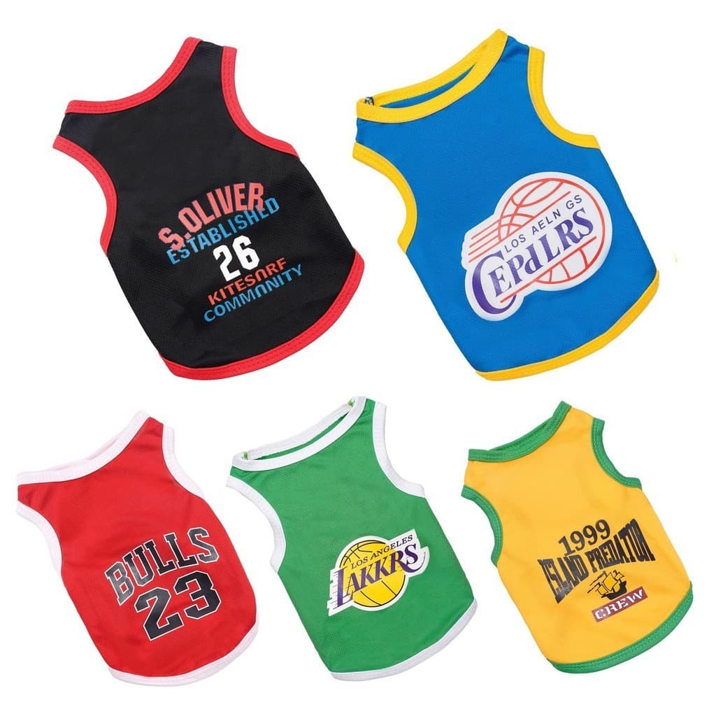 Roupas De Basquetebol Com Colete Para Cães E Gatos De Secagem Rápida Pelúcia Pequenos Médios