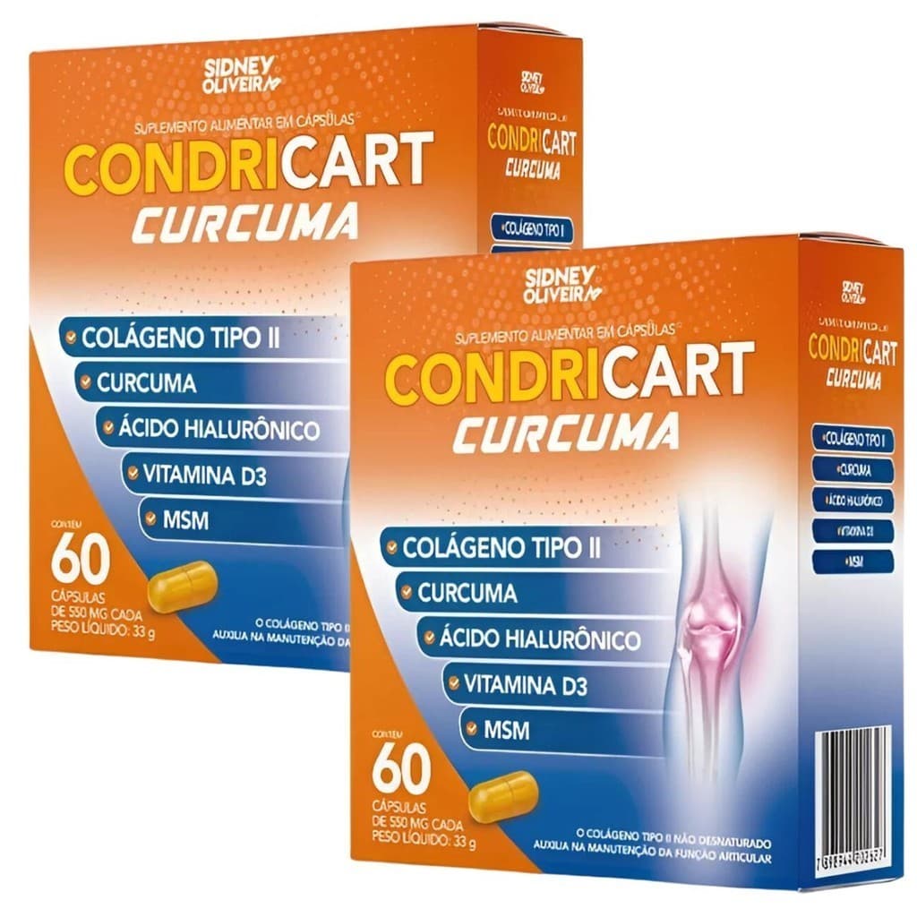 kit 2x COLÁGENO TIPO II + CURCUMA ÁC HIALURÔNICO VIT D3 +MSM