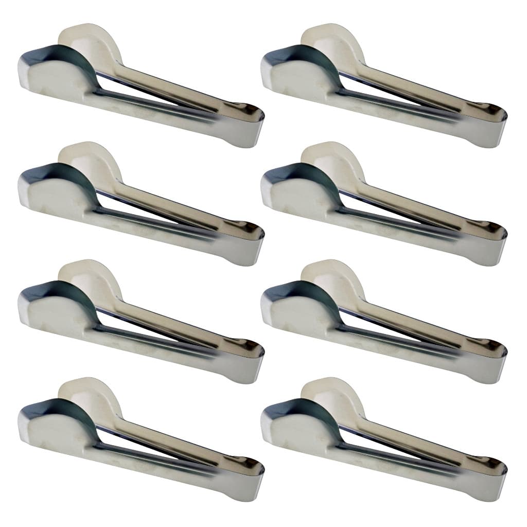Kit 8 Pçs Pegador Universal Multiuso Massas 20cm Restaurante Pegadores para Servir Aço Inox
