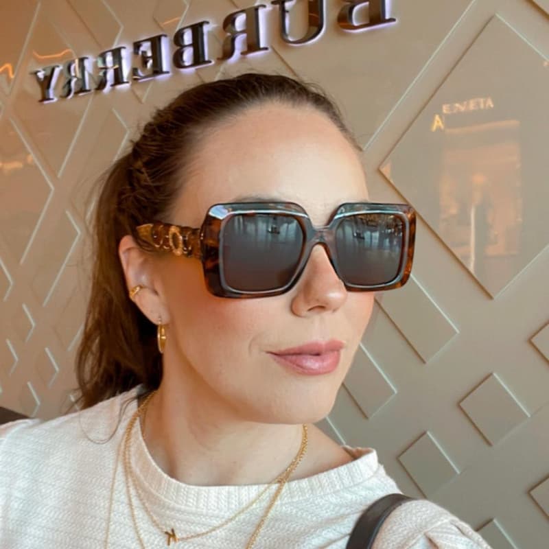 Óculos de Sol Feminino Camuflado/Tartaruga com Proteção UV 400 + Case e flanela personalizados KGS