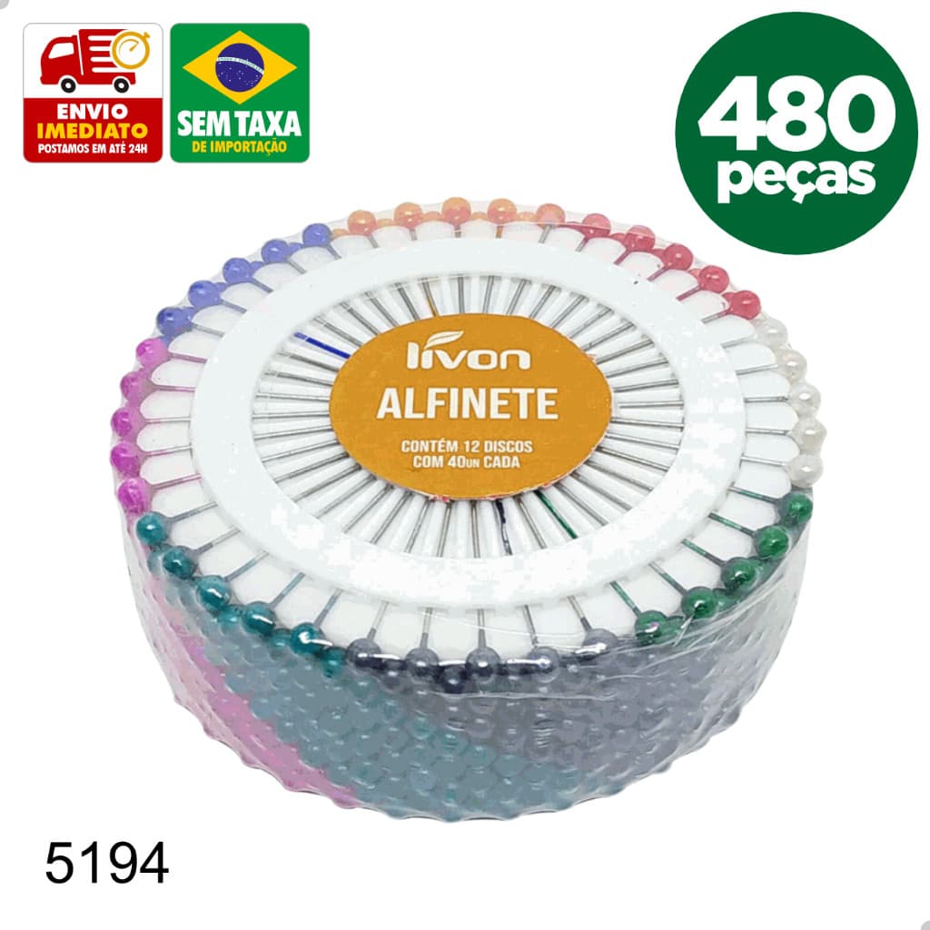 Kit Costura Alfinete Agulha Linha Diversos Modelos Bordado 5193 5194 5203 5205