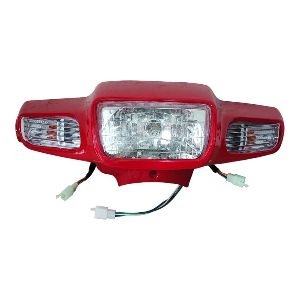 Carenagem Do Farol Traxx Star 50 Com Setas E Farol Vermelha