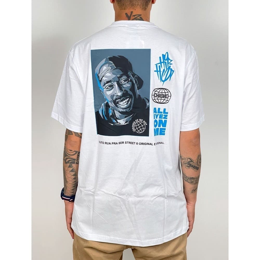 Camiseta Premium 100% Algodão 30.1 Moda Streetwear Skatista 2Pac All Eyez on Novidade Envio Em 24h Após a Compra
