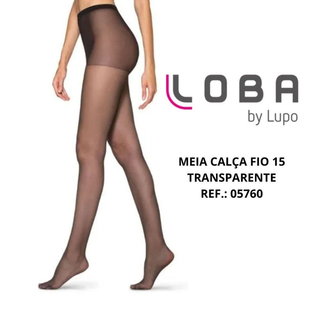 Meia Calça Fio 15 Adulto Clássica Transparente Fina Loba Ref.: 05760